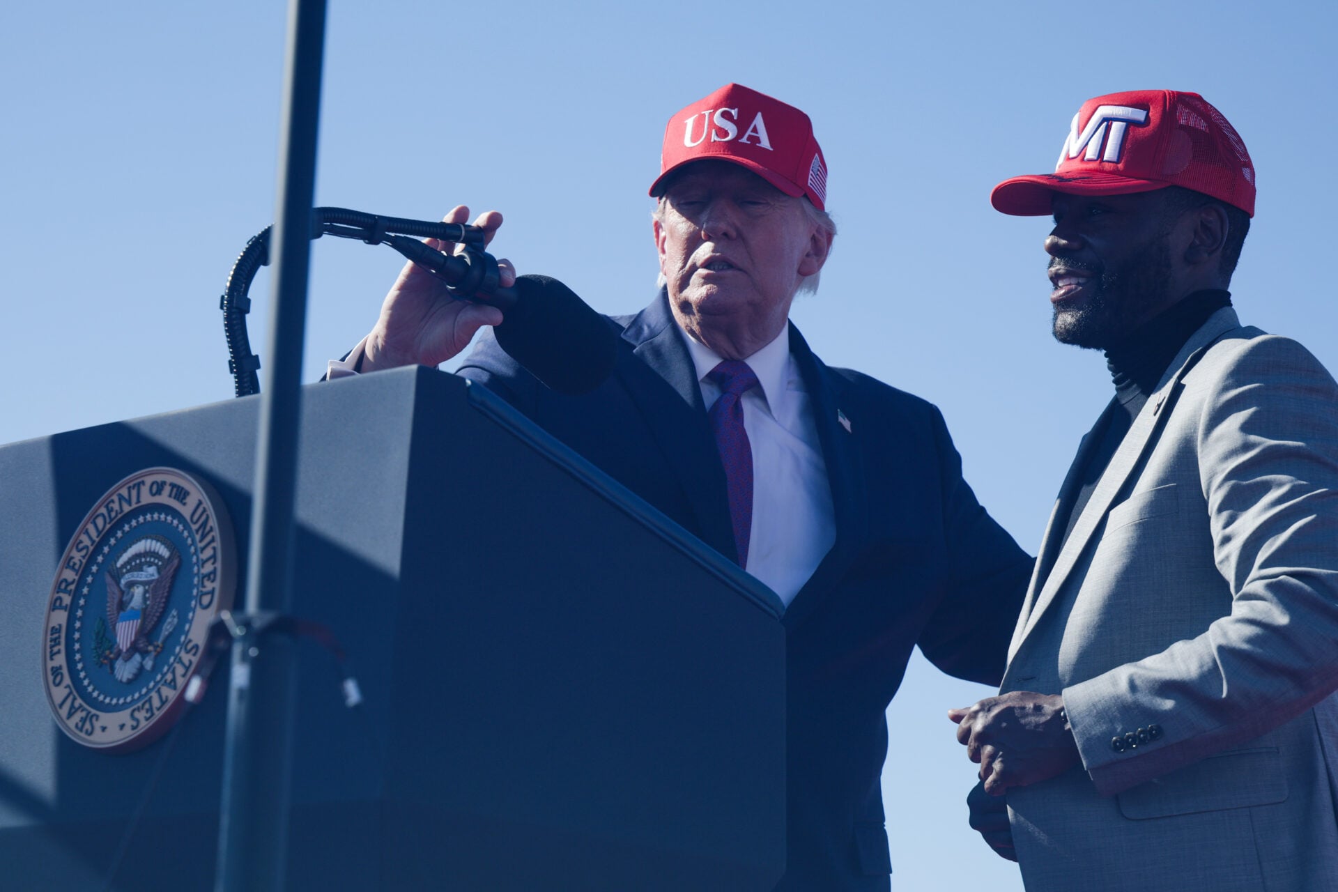 What did Floyd Mayweather say at Donald Trump’s latest political rally?
