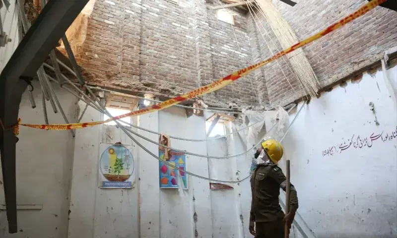 Teacher, 32 students killed in Peshawar school roof collapse