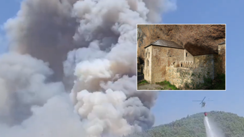 Recently-arrived Colombian man arrested for starting fire in northern Spain that killed one forest fighter and threatened historic San Juan de la Peña monasteries