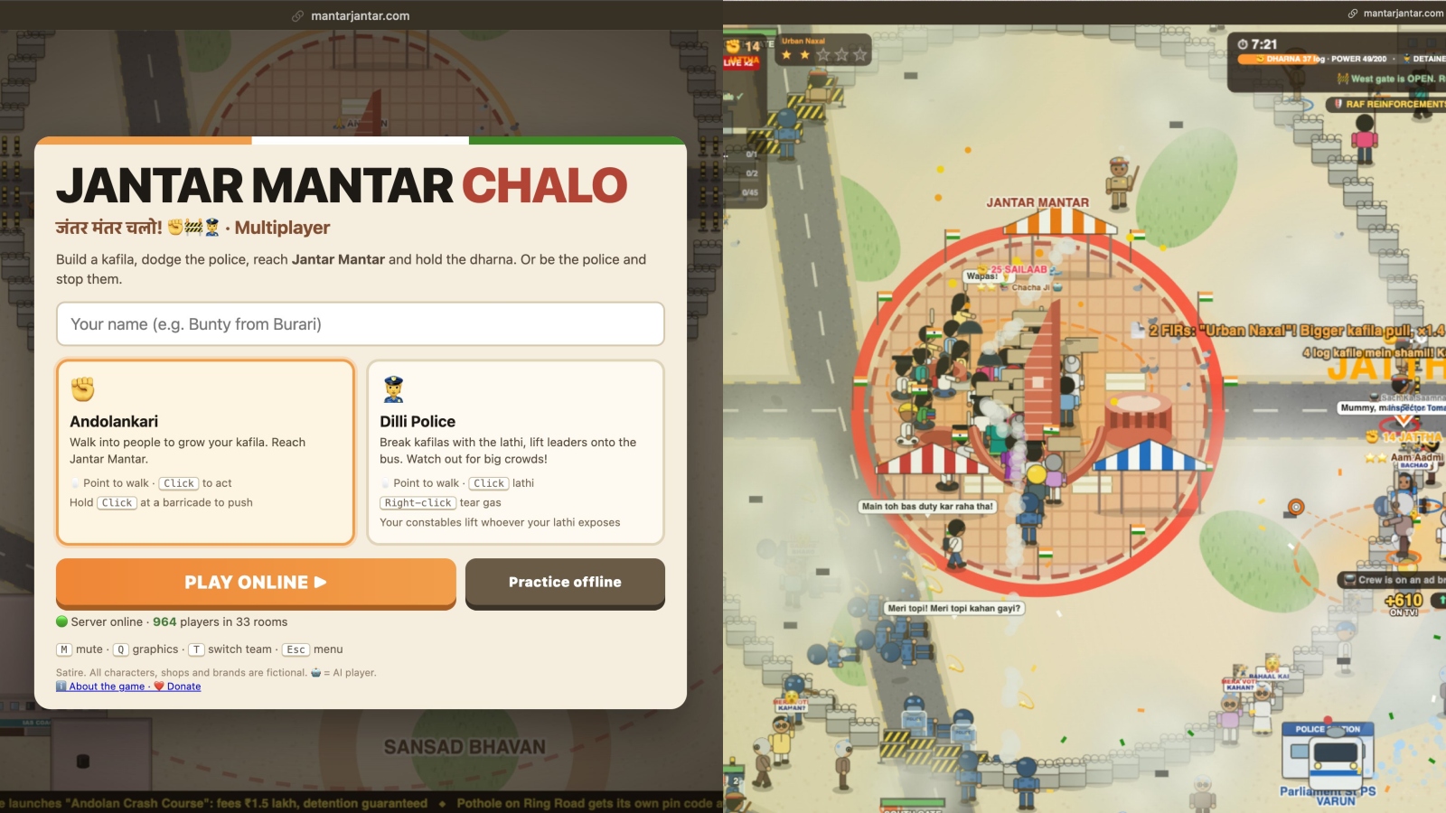 ‘Dodge the police, hold a dharna’: 27-year-old’s Jantar Mantar protest game goes viral