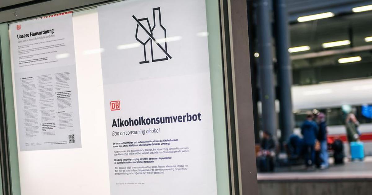 Alcohol ban introduced at all train stations in Germany