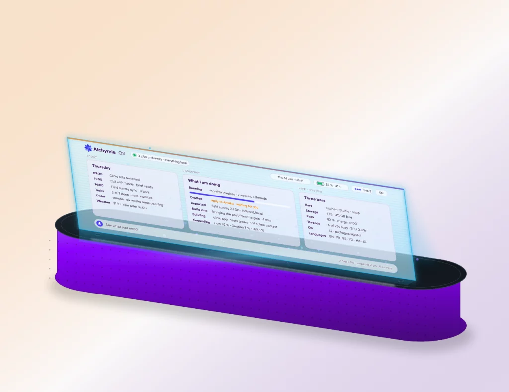 No screens, no server farms: Inside Alchymia’s holographic pocket computer