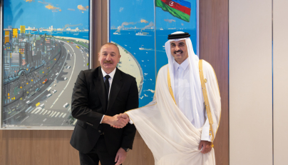 Amir meets President of Azerbaijan