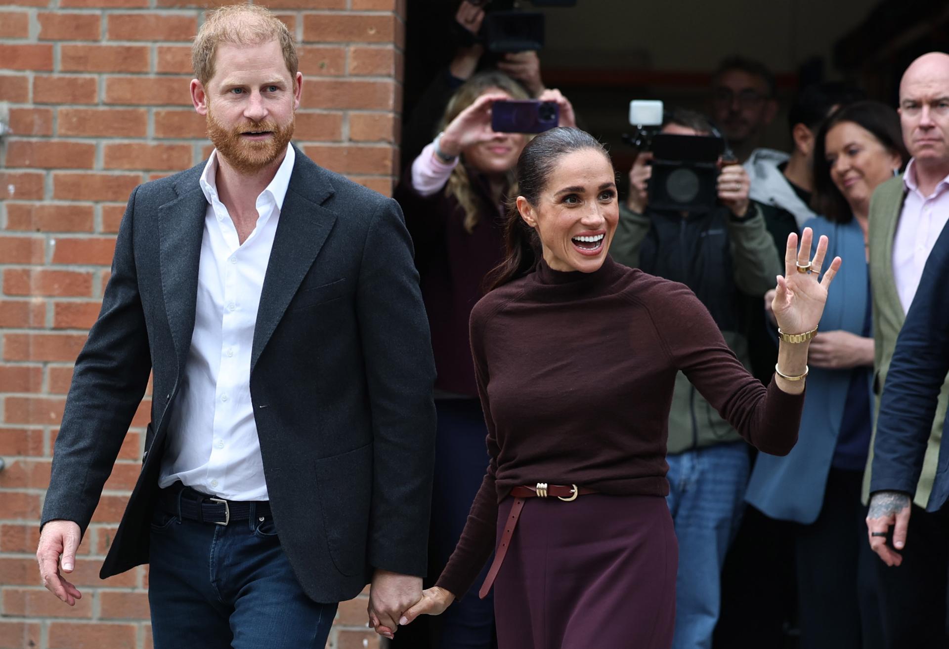 Prince Harry and wife Meghan make first joint appearance since UK return