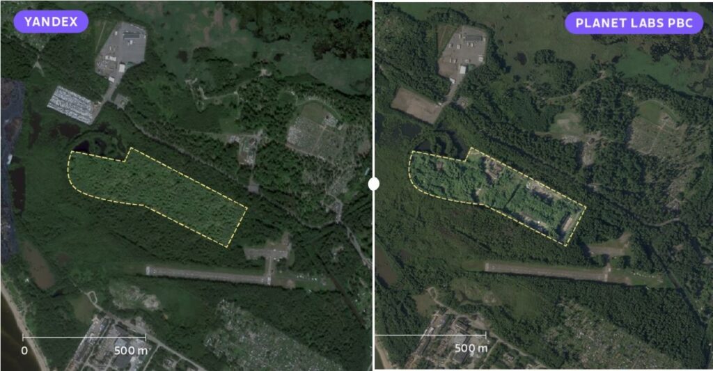 Russia’s most-used map app is erasing a Baltic missile site that Western maps still show