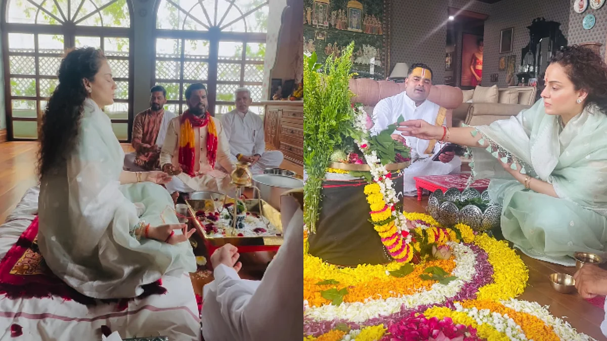 Video: Kangana Ranaut Performs Rudrabhishek At Home On Sawan Somvaar & Nag Panchami