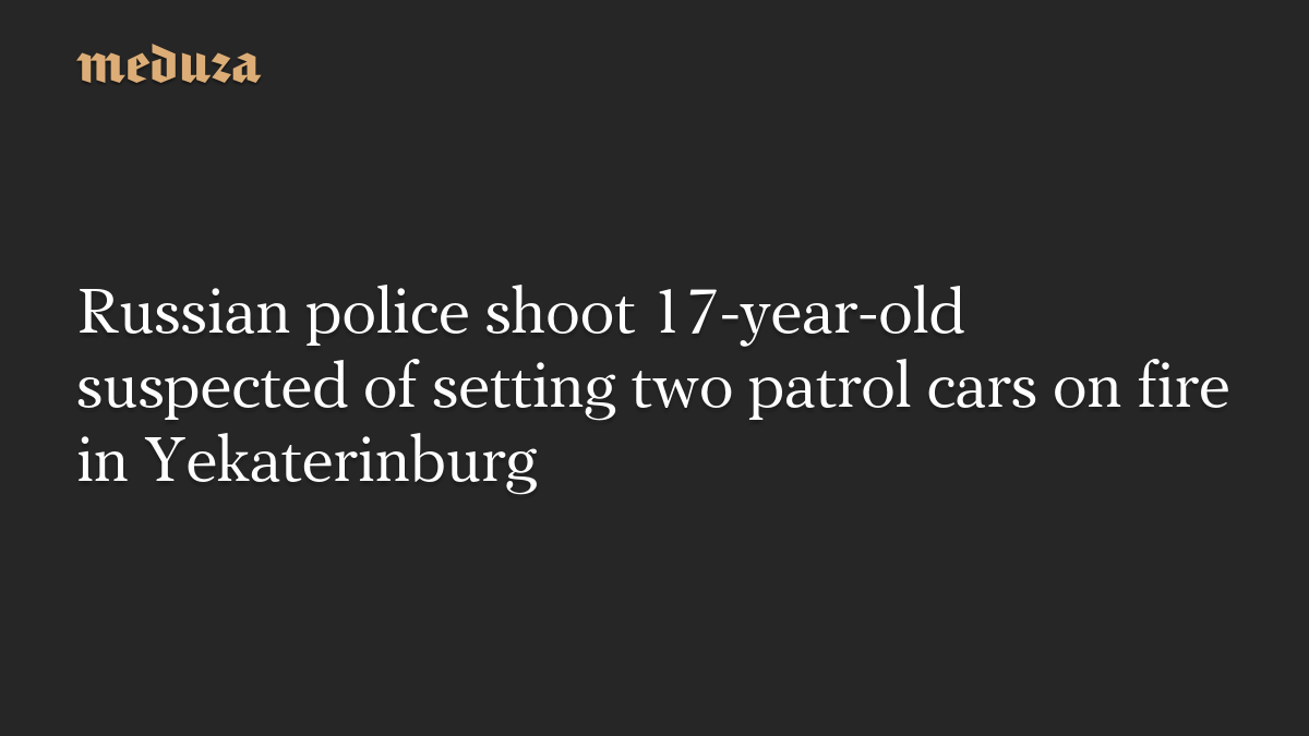 Russian police shoot 17-year-old suspected of setting two patrol cars on fire in Yekaterinburg