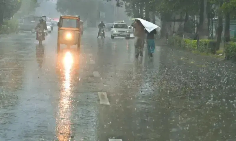 Weather turns pleasant as rain lashes Lahore
