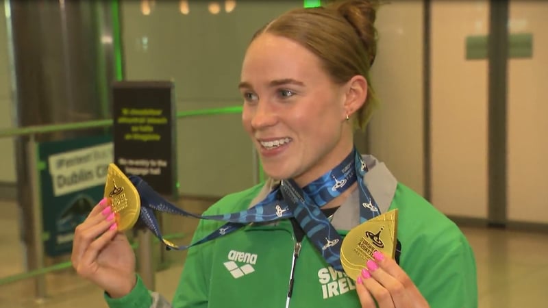 Walshe welcomed home to Dublin after double gold