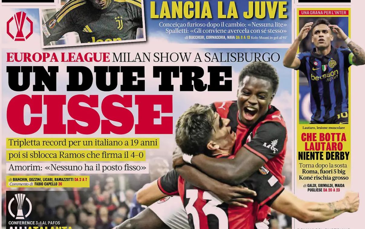 Today's Papers – Cissé makes history, Lautaro shocks Inter