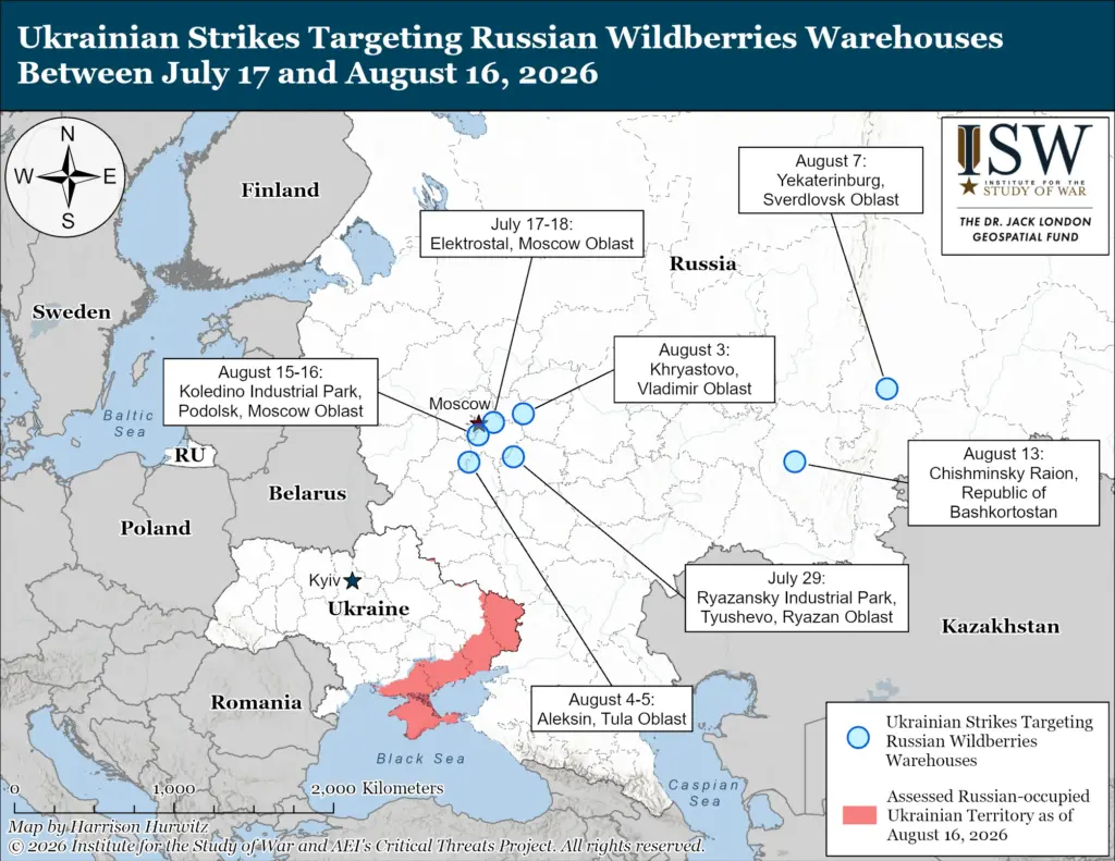 Ukraine has knocked out seven of Russia’s 10 biggest warehouses as its air defenses fall short, ISW says