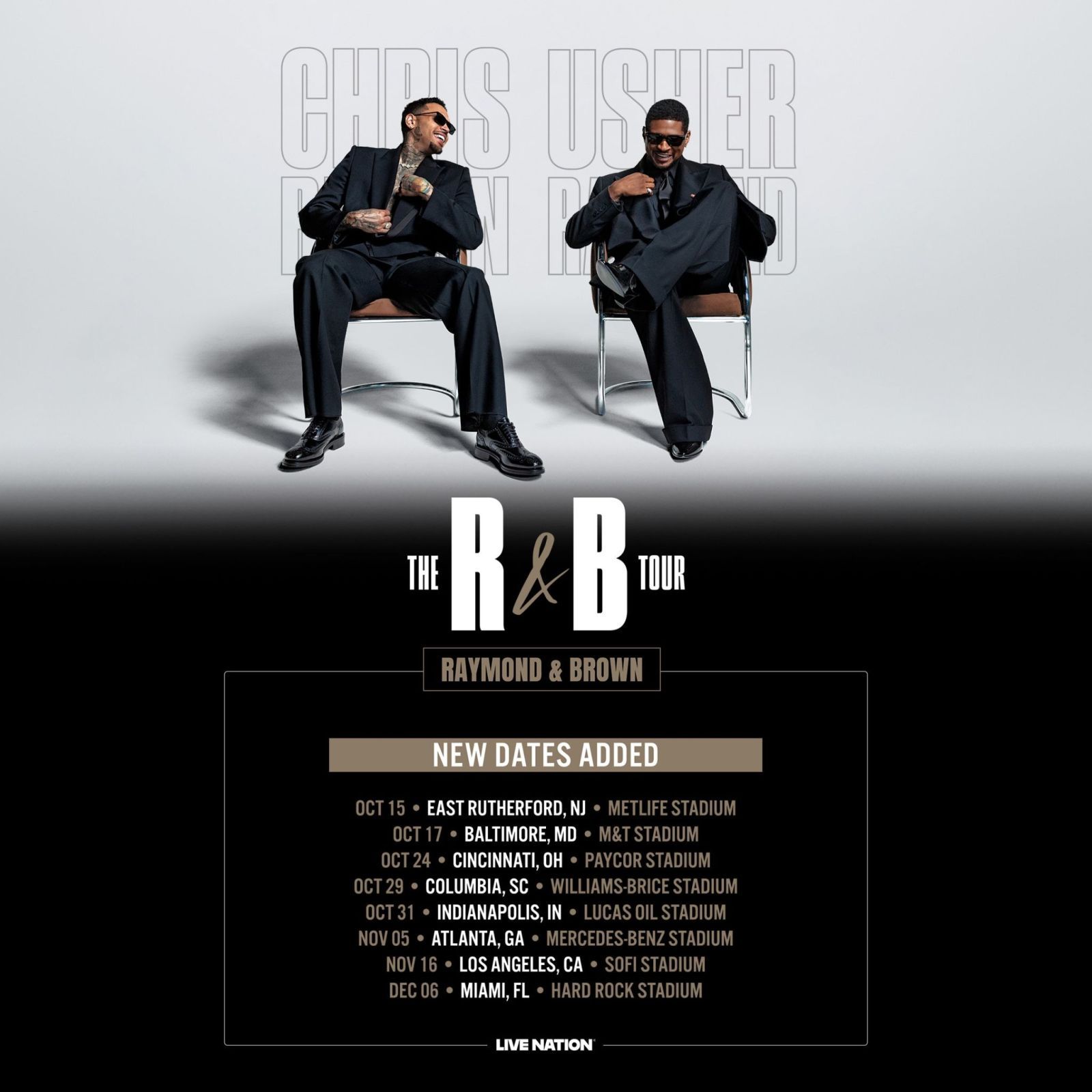 Usher and Chris Brown Add New Dates to 2026 Stadium Tour