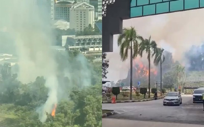 Firefighters battle 2.8ha hill forest blaze near Shah Alam mosque