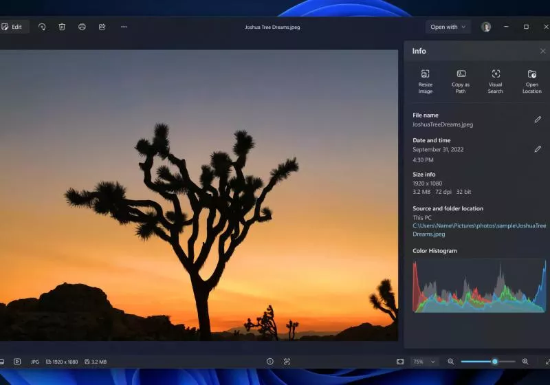 The new Windows Photos app goes native for editing and viewing, but power users are mad about the web-based gallery