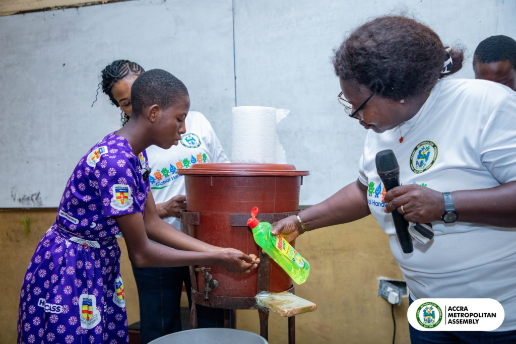 AMA educates Accra students on proper handwashing to prevent diseases