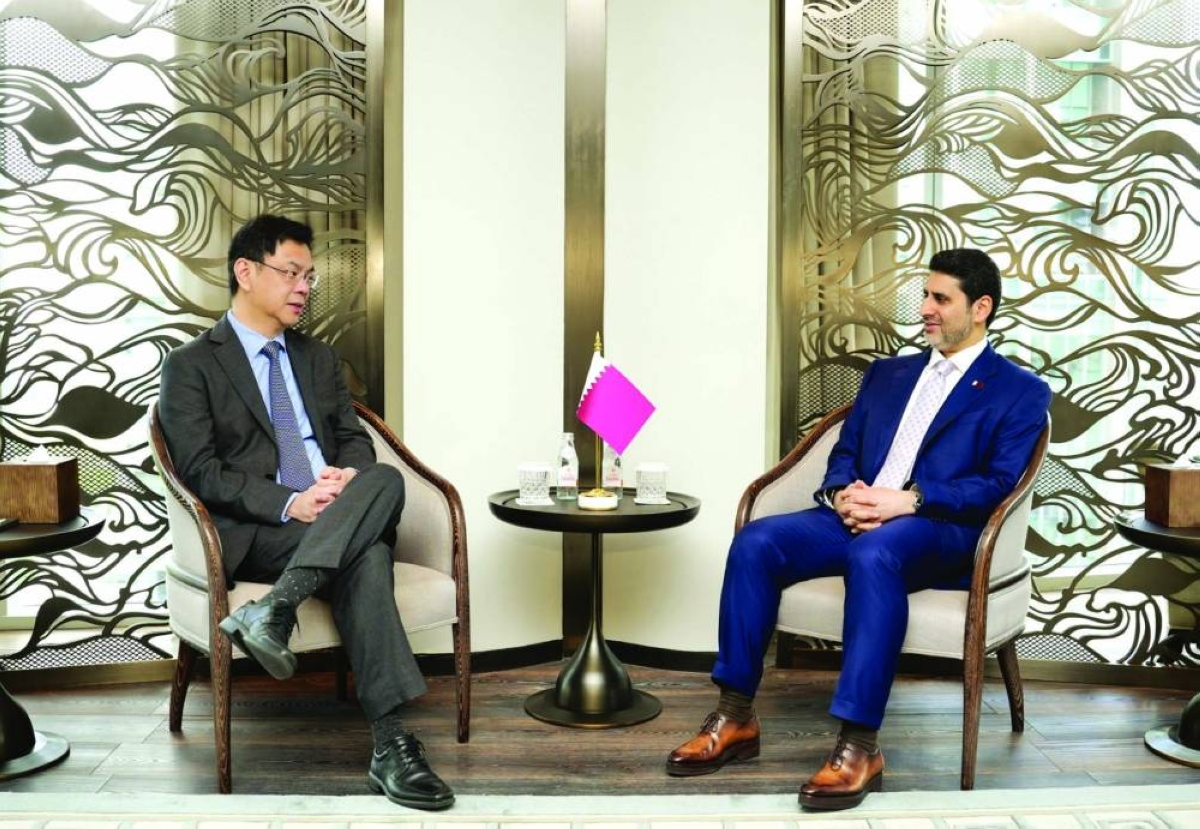 QCB governor holds talks with global banking leaders