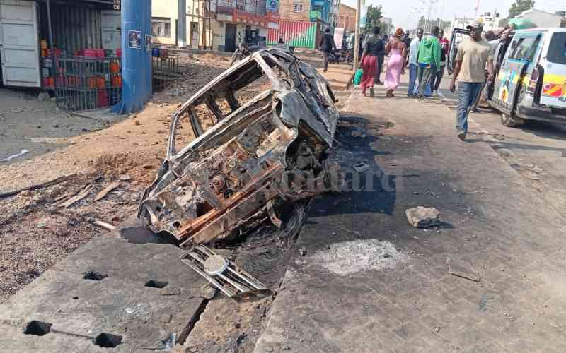Homa Bay violence leaves vehicles, church and hotel vandalised
