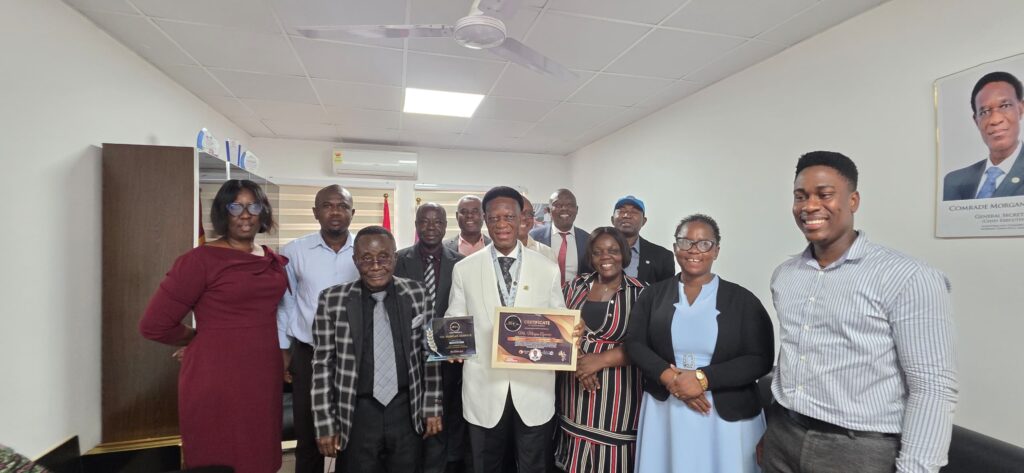 ICU-Ghana General Secretary Morgan Ayawine named Africa’s Most Respected CEO in Labour Leadership