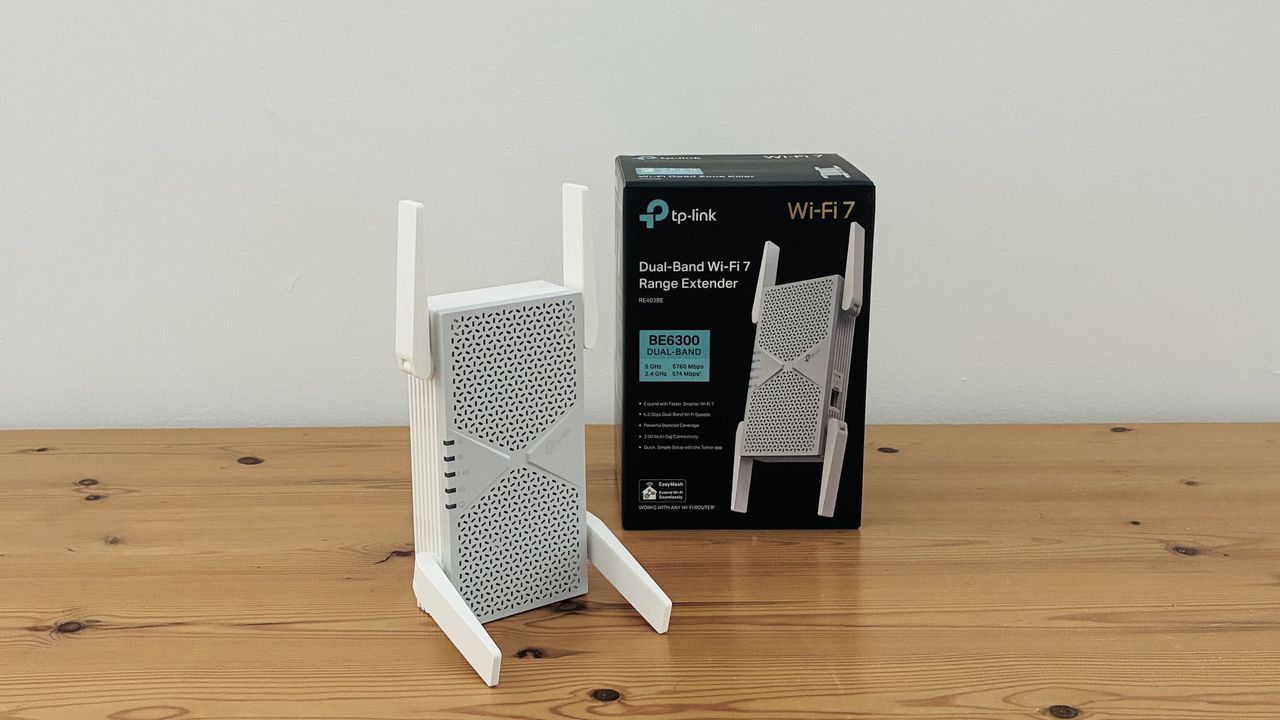 TP-Link BE6300 Dual-Band Wi-Fi 7 Range Extender (RE403BE): a fast and easy-to-use device for boosting your Wi-Fi range