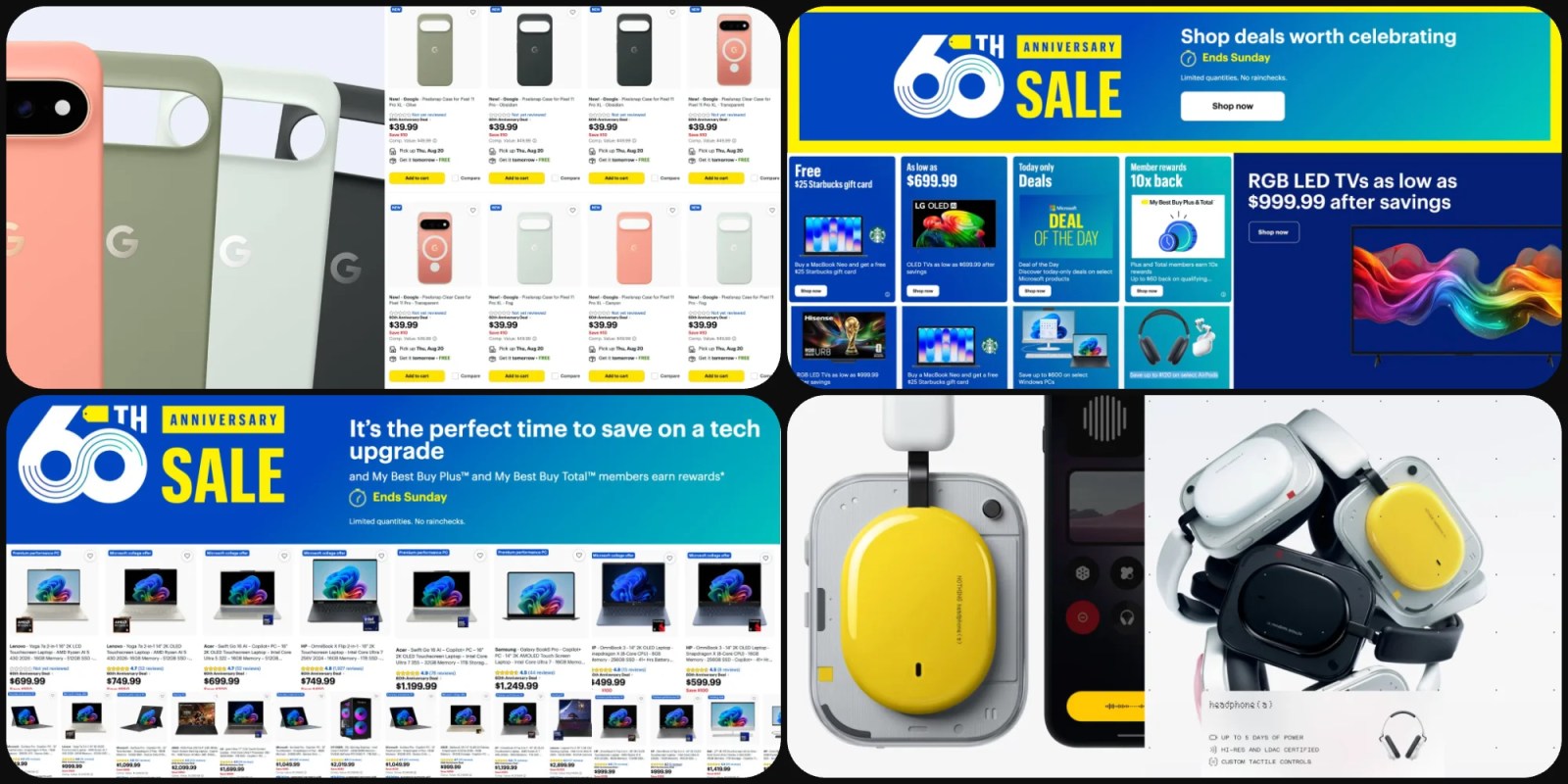 Deals: Best Buy 60th Anniversary Sale, Pixelsnap cases 20% off, Copilot+ PCs up to $1,350 off, Nothing Headphone (a), more