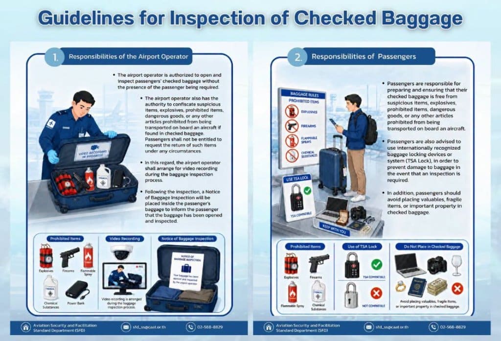 Airport Baggage Screening Rules in Thailand