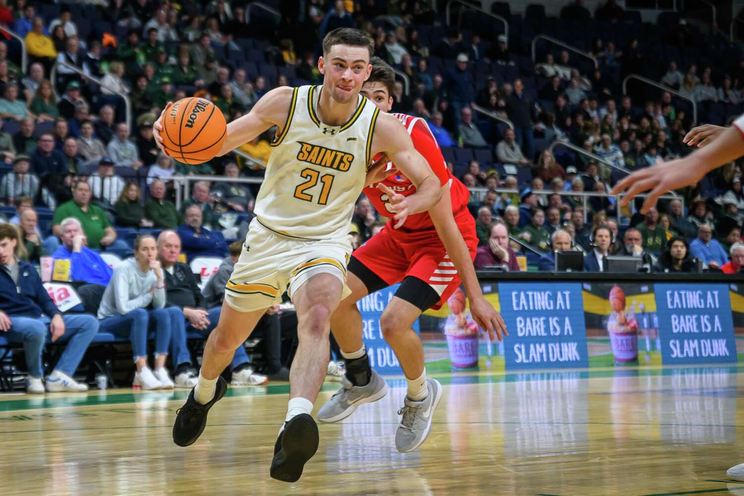 Siena's Brendan Coyle finally gets to see banner unfurled at MVP Arena