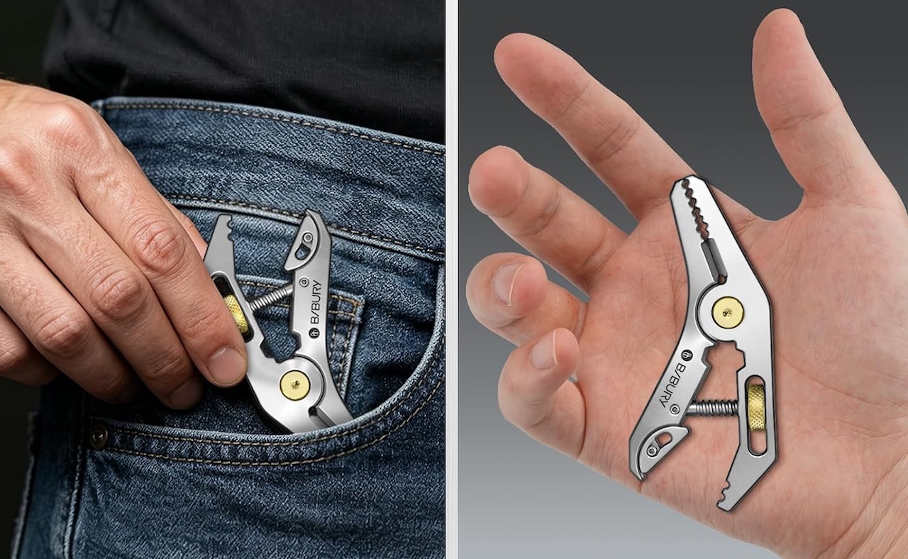 BIBURY Mini Multitool Pliers Puts an Adjustable Wrench in Your Pocket
