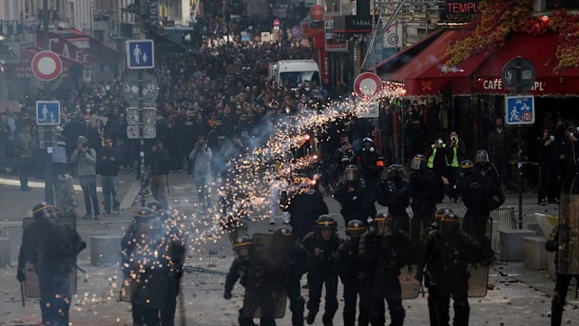 Police and protesters clash in some of France's worst unrest in years