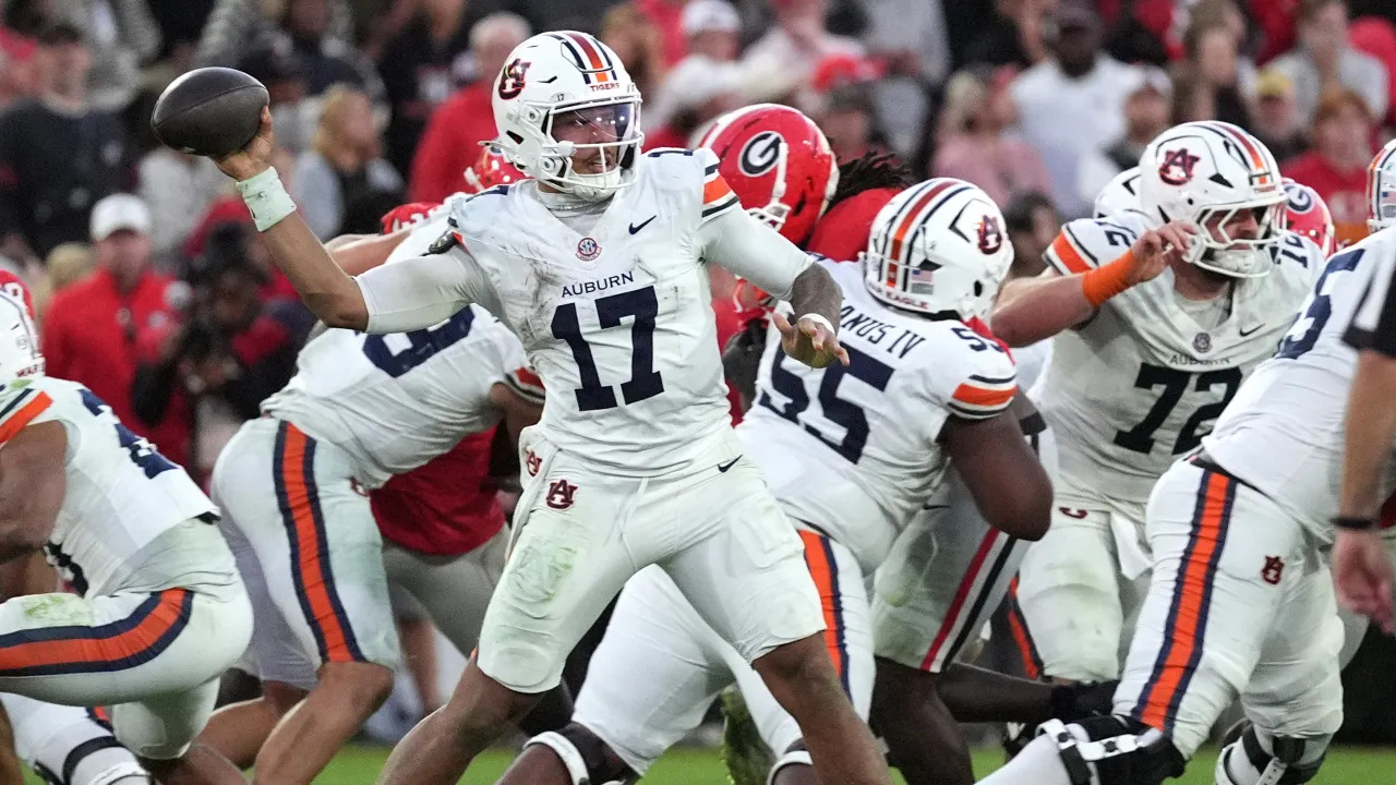 Auburn stuns Georgia, gets sixth win over a No. 1-ranked team in school history