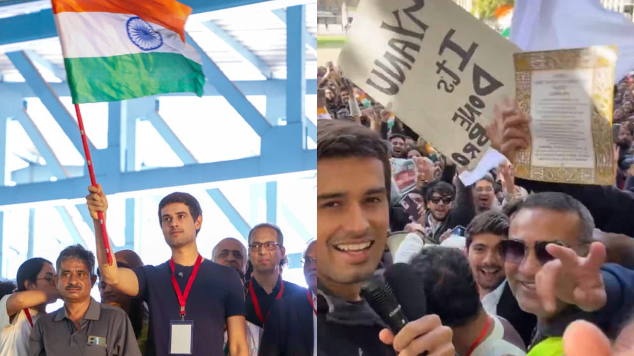 Dhruv Rathee flies to London and joins ‘Jantar Mantar’ protest