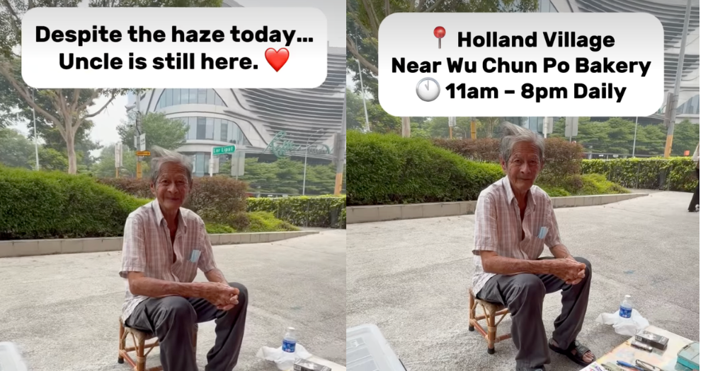 Elderly Holland Village cobbler shows up for work despite haze, S'pore woman calls for support