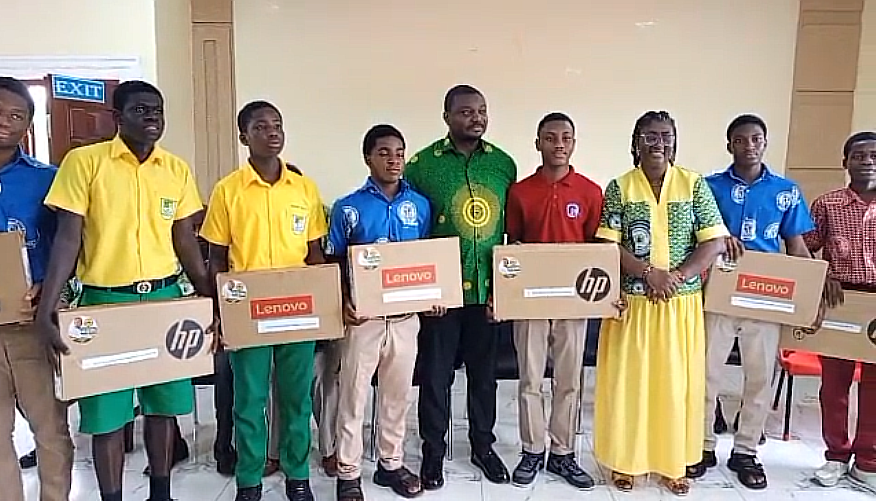 Abuakwa North MP rewards three NSMQ schools with laptops and cash