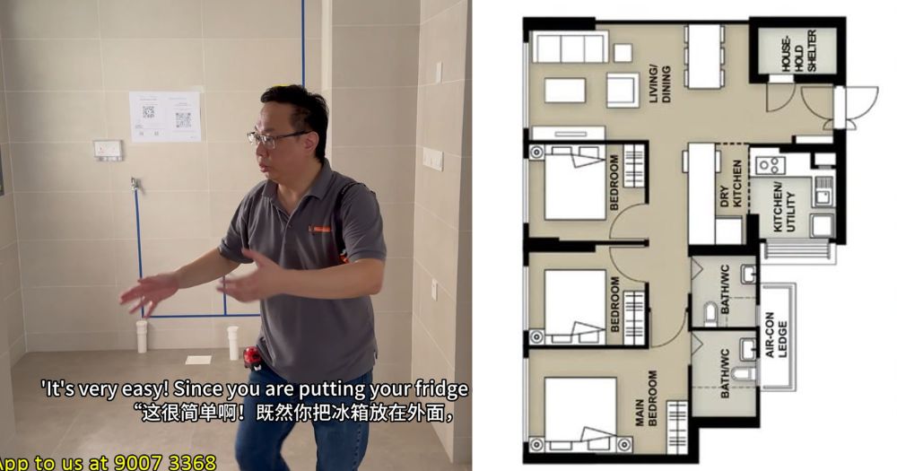 HDB replies to YouTuber's complaints of 'tiny' Tengah BTO flat kitchen, says it's meant to be 'open-concept' & flexible