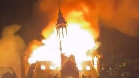 France in flames: Historic city hall collapses as riots spread | Watch