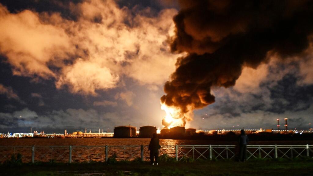 Ukrainian drone attack on Saint Petersburg kills one, sets refinery ablaze