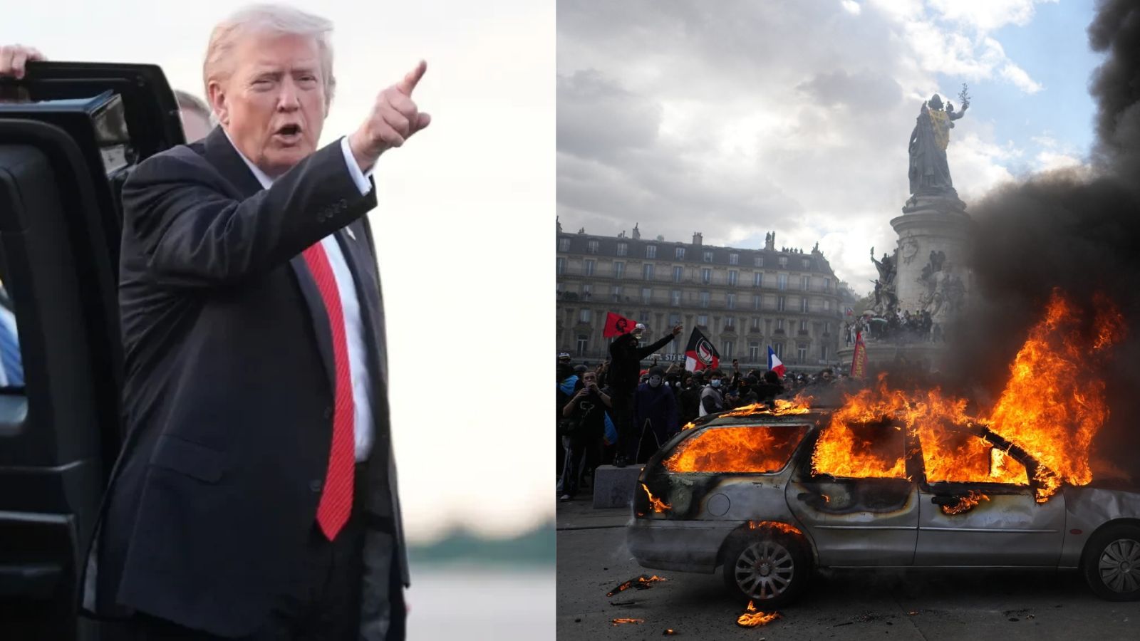 ‘Hatred in their hearts’: Trump blames immigration as violent protests rock France
