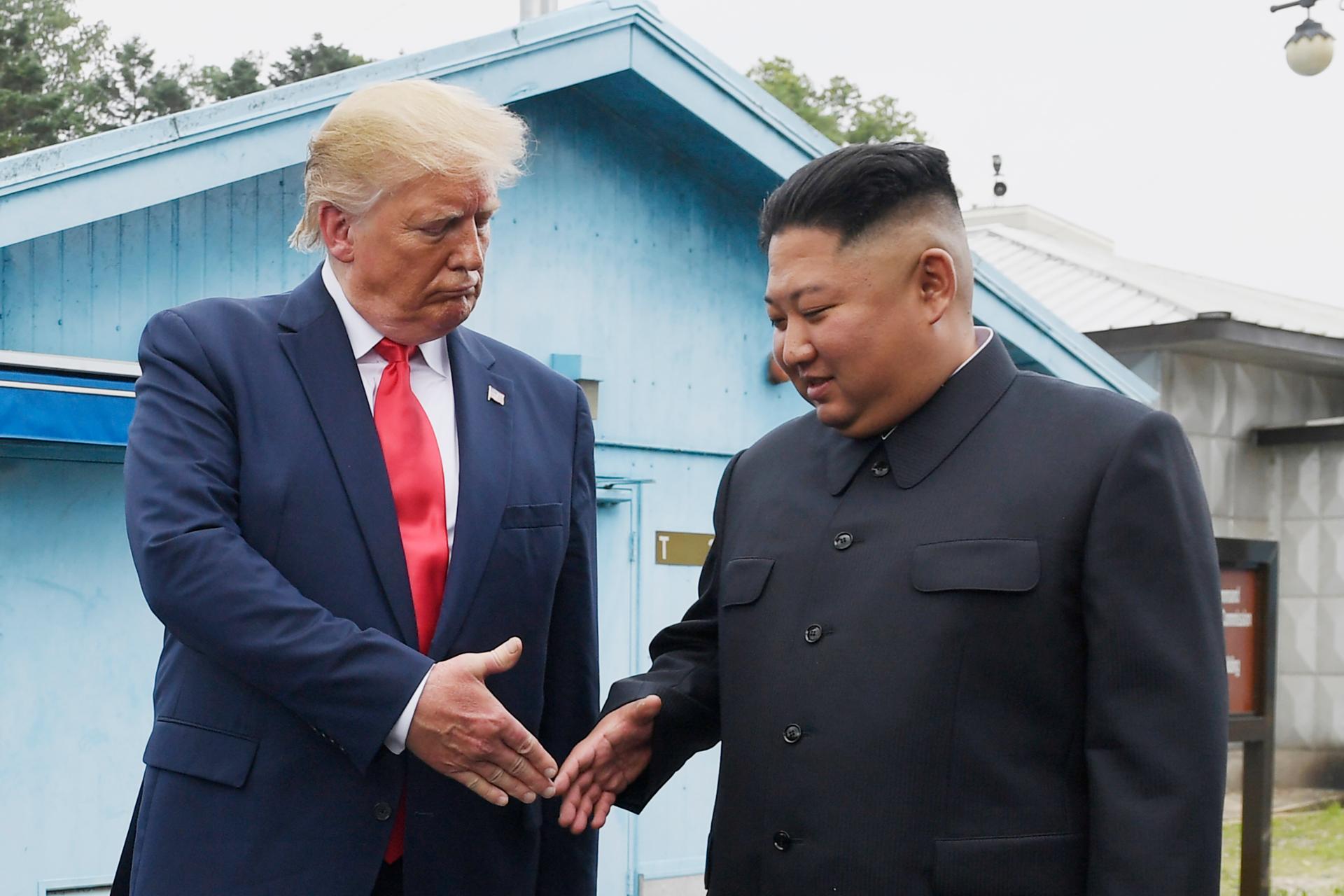 Trump hints at Kim talks, says making Korea situation 'safer'