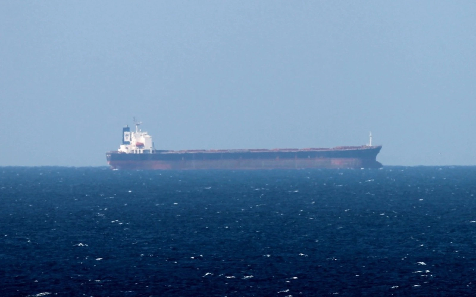 Oil tanker on fire after hitting mine in Hormuz