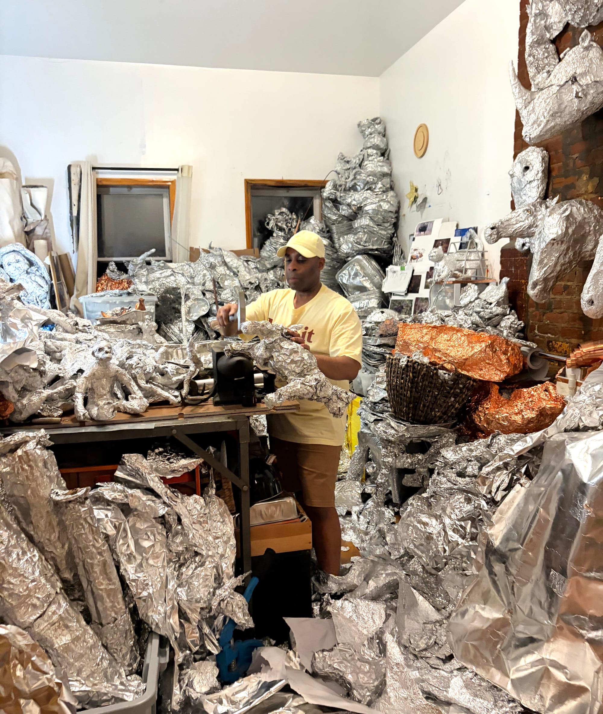 Dean Millien’s Aluminum-Foil Animal World