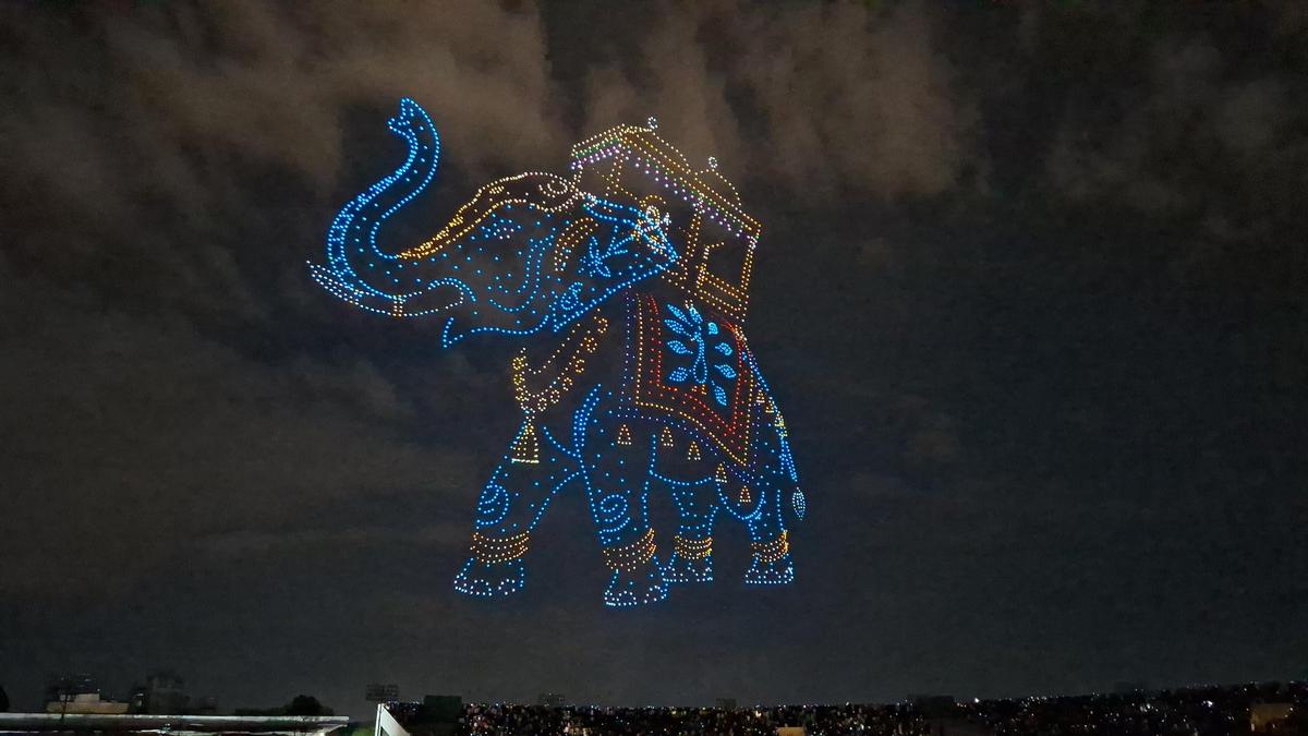 Drone show lights up Mysuru’s night sky
