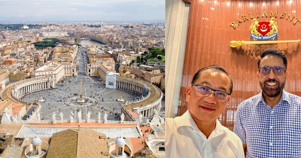 Speaker Seah Kian Peng & WP's Pritam Singh in parliamentary delegation visiting Vatican City, Italy & France