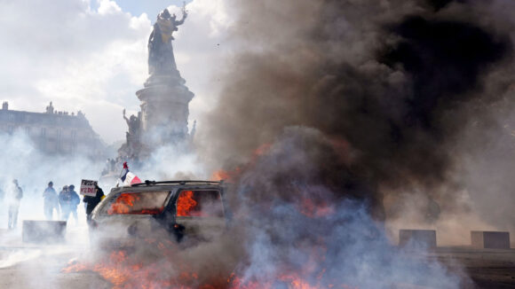 French Violence Raises Alert as Protests Flare Across Europe