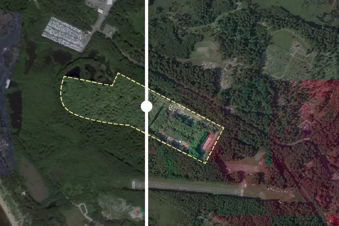 Russian tech giant Yandex puts fake forest over satellite image of missile position near St. Petersburg