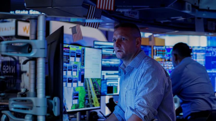 Stocks, dollar fall after weak data; yields rise