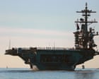 Trump dismisses USS Lincoln criticism and snaps at CNN reporter to ‘be quiet’