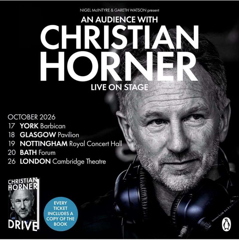 Christian Horner Announces UK Tour to Celebrate his F1 Memoir ‘Drive’