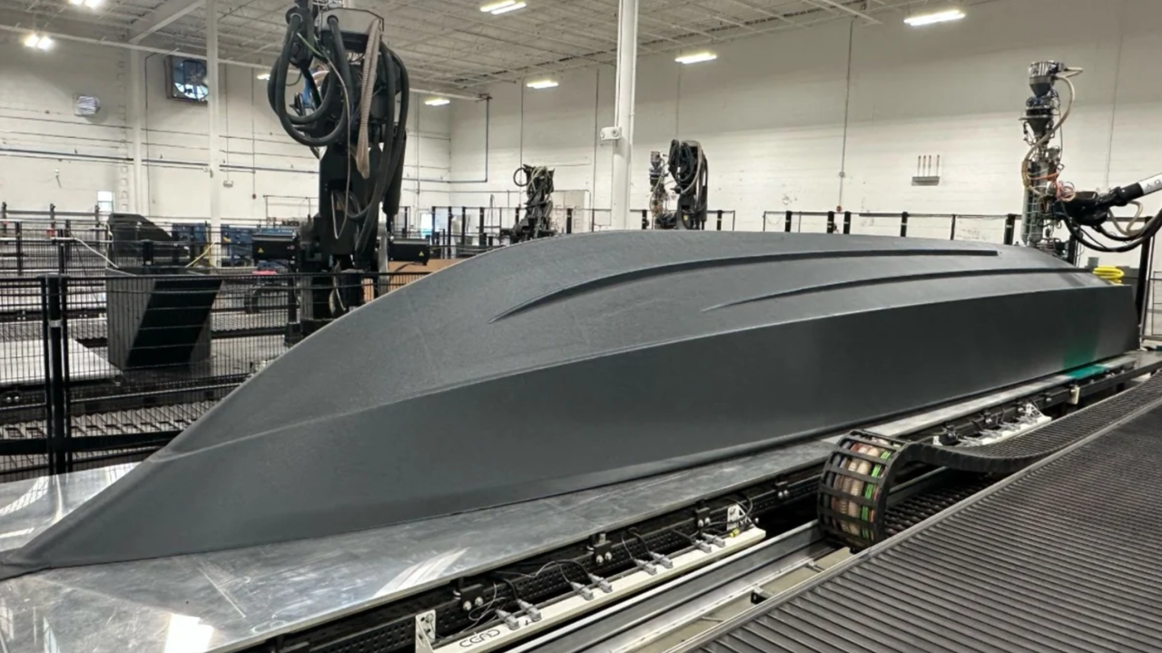 World's largest 3D printing facility builds drone boats using robotic arms