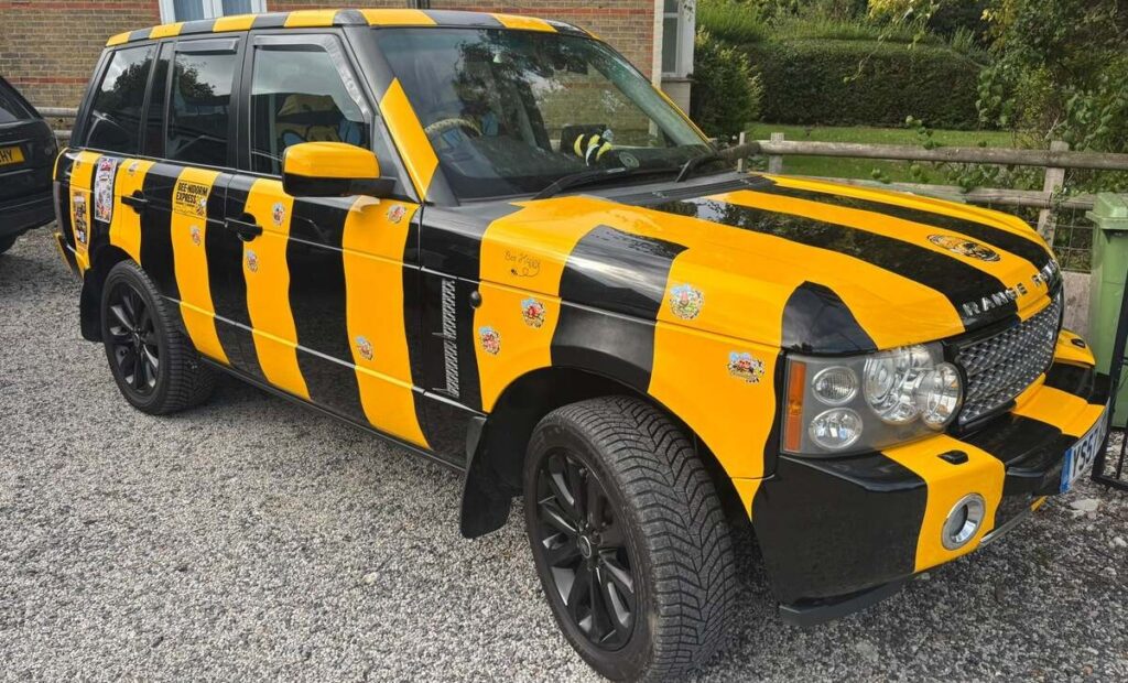 Bangers 2 Benidorm: Bee-striped Range Rover heads for Spain to give a 10-year-old boy hope