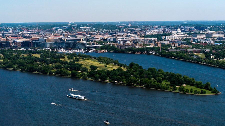 Trump posts photos of ‘trash island’ after intense court hearing over East Potomac renovation