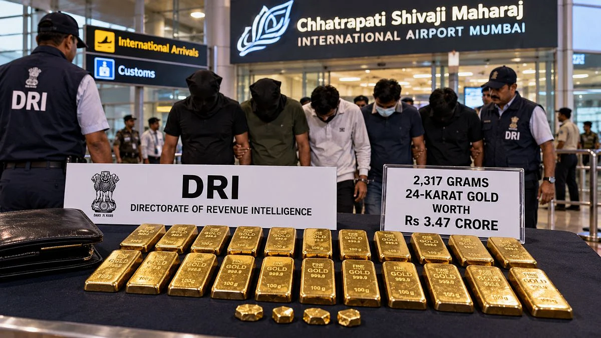 Mumbai Crime: DRI Busts Gold Smuggling Syndicate At CSMI Airport, Seizes Gold Worth ₹3.47 Crore; 5 Arrested